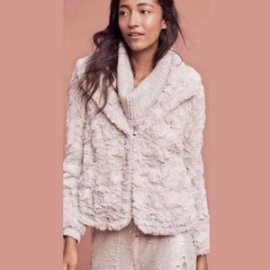 Anthropologie tiny editions glacie faux fur jacket
